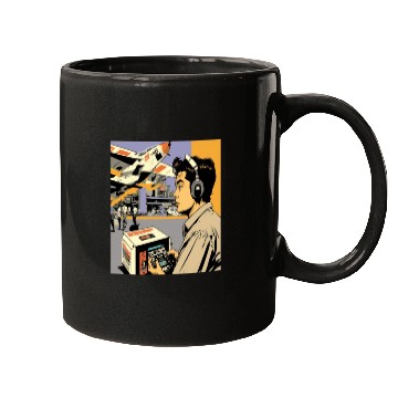 Discover Miniature Plane Lover Cool Retro Radio Controlled Mugs