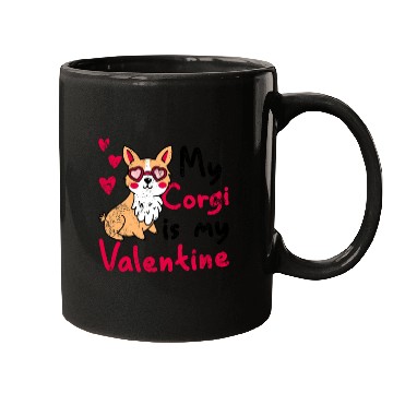 Discover My Corgi Is My Valentine Cute Welsh Corgi Lover Mugs