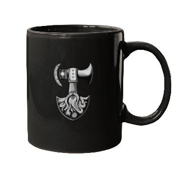 Discover Odin Viking Ax Axe Valhalla Norman Norse Mugs