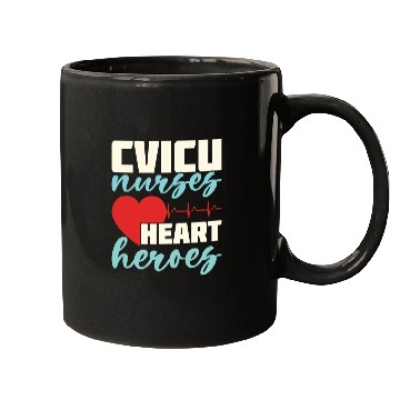Discover CVICU Nurses Heart Heroes Mugs