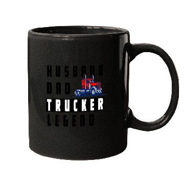 Discover Husband Dad Trucker Legend Mugs