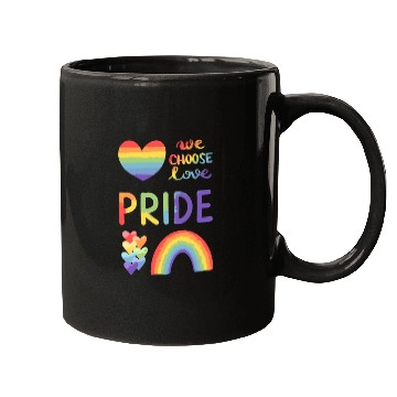 Discover PRIDE We Choose Love Rainbow Hearts & Rainbow Mugs