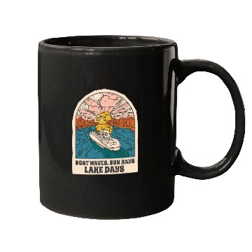 Discover Boat waves sun rays lake days Boat waves sun rays Mugs