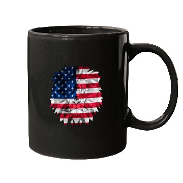Discover Geometric Lion Polygon Style with American Flag Mugs