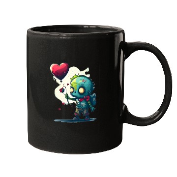 Discover Cute Zombie Lost Heart Ballon Mugs