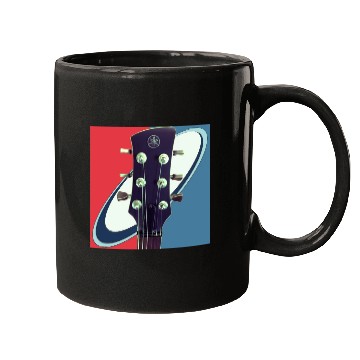 Discover Red White Blue Rock and Roll Themed Guitar Mugs