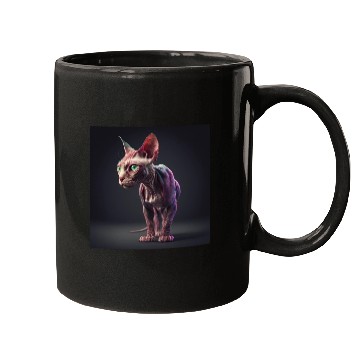 Discover Canadian Sphynx cat with transparent skin Mugs