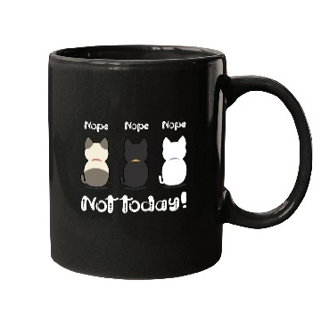 Discover Nope not today three cute kittens illustration Mugs