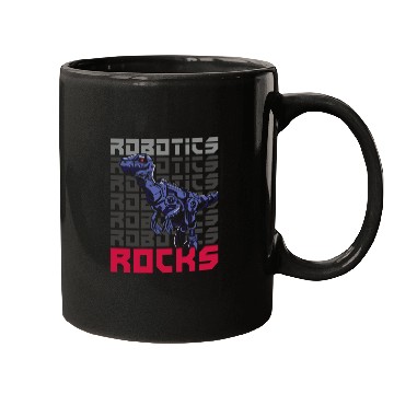 Discover Robot Robotics Engineer T-Rex Mugs