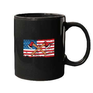 Discover Patriotic American Flag For Axe Thrower Mugs