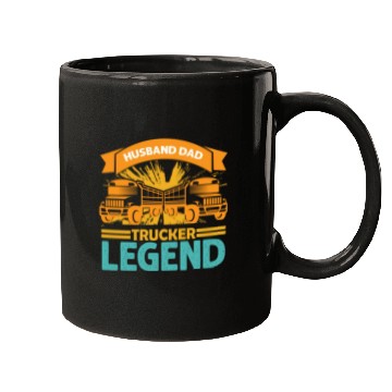 Discover Husband Dad Trucker Legend Mugs