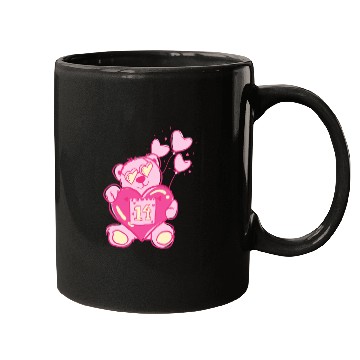 Discover Teddy bear valentine with balloons Mugs