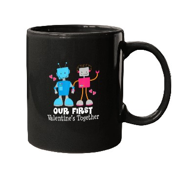 Discover Couples First Valentines Together Funny Robot Mugs