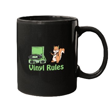 Discover vinyl rules pastel green Mugs