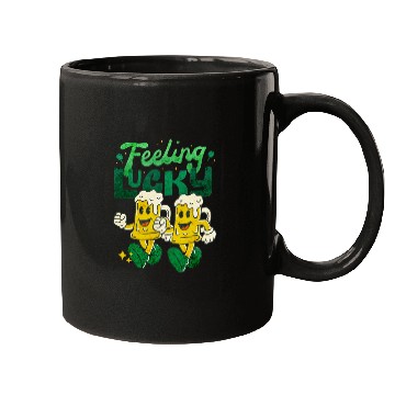 Discover St Patrick's Day Feeling Lucky Retro Vintage Beer Mugs