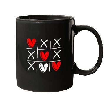 Discover Cute Tic Tac Toe Hearts Valentines Day Mugs