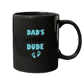 Discover Dad's Little Dude Cute Toddler Clothes For Boy Mugs
