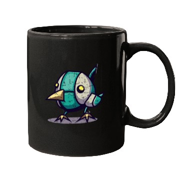 Discover robot chick bird Mugs