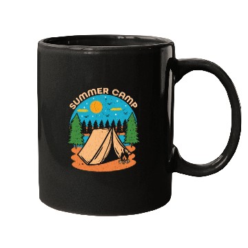 Discover Happy Summer Camp Camping Lover FunnyT-Mugs