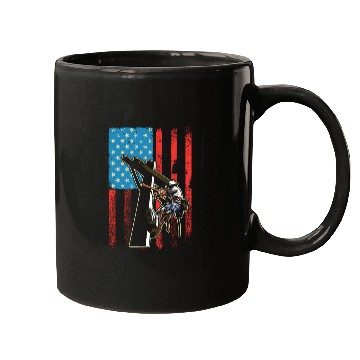 Discover US Flag Lineworker Patriotic Lineman Mugs