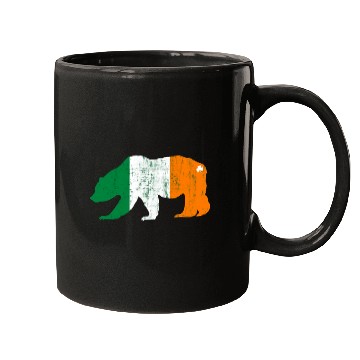 Discover St Patricks Day Irish Flag Grizzly Bear Mugs