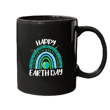 Discover Happy Earth Day Planet with Rainbow Mugs
