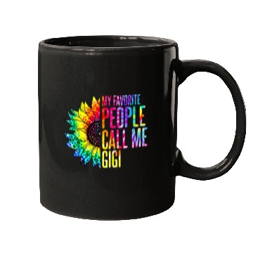 Discover My Favorite People Call Me Gigi Sunflower Tie Dye Mugs