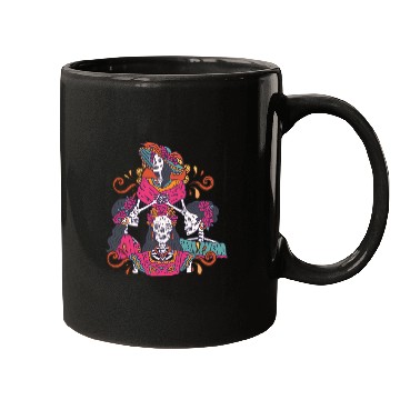 Discover Floral Tarot Card Sugar Skull Dia De Lost Muertos Mugs