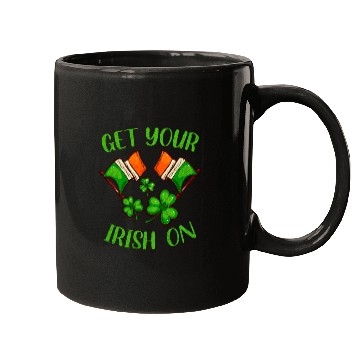 Discover Get Your Irish On Ireland Flags and Clover Leaf Mugs