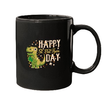Discover Irish Trex Dino St Patricks Day Kids Toddler Boys Mugs