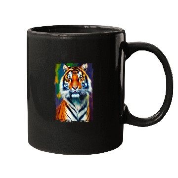Discover Tiger Portrait Tigress Art Mugs