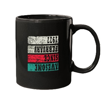 Discover Awesome Since 1977 Birthday Mugs