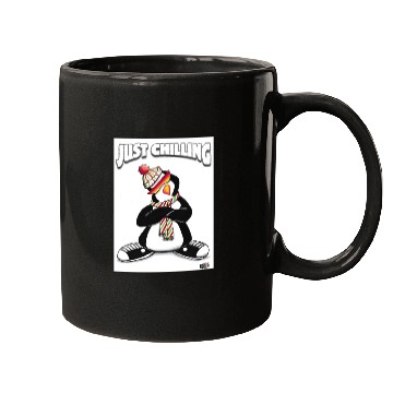 Discover Just Chilling Penguin by Black Sheep Graphix Mugs