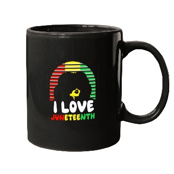 Discover I Love Juneteenth 1865 Black American African Mugs