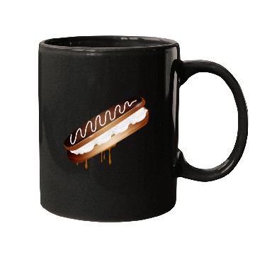 Discover Illustration of a stuffed eclair with cream Mugs