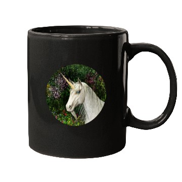 Discover Magical Unicorn Surrounded by Wildflowers Mugs