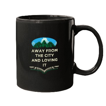 Discover Away From the City Camping Wildlife Camper Outdoor Mugs