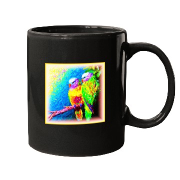 Discover A Vibrant and Joyful Rainbow Birds. Buy Now Mugs
