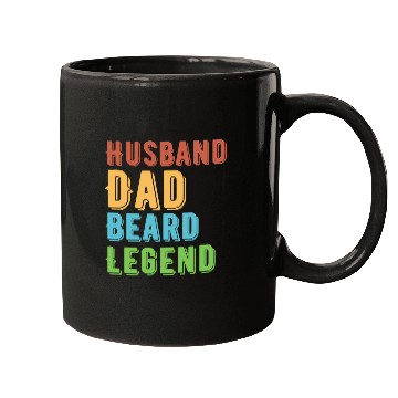 Discover Husband Dad Beard Legend Mugs