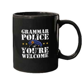 Discover Grammer Police - English Teacher Mugs