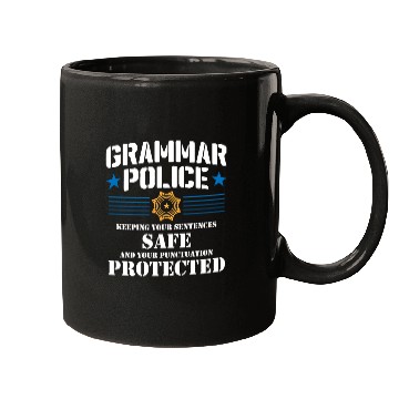 Discover Grammer Police - English Teacher Mugs