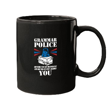 Discover Grammer Police - English Teacher Mugs