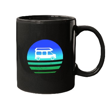 Discover Camper Van Retro Sunset Vintage sun camping Mugs