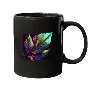 Discover Vibrant Leaf Synthwave Mugs