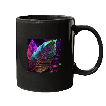 Discover Vibrant Leaf Synthwave Mugs