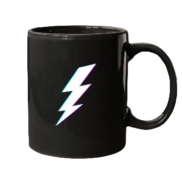 Discover Lightning Bolt Vaporwave Storm Lightning Mugs