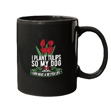 Discover Tulip Gardening Dog Mugs