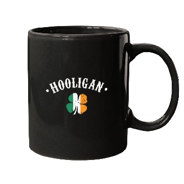 Discover Hooligan St Patricks Day Irish Shamrock Flag Mugs