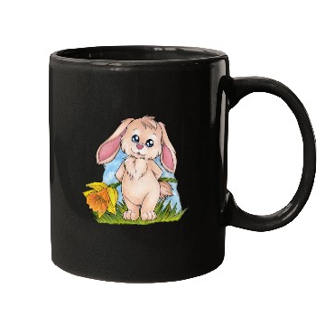 Discover Cute bunny rabbit with daffodil daffodil Mugs