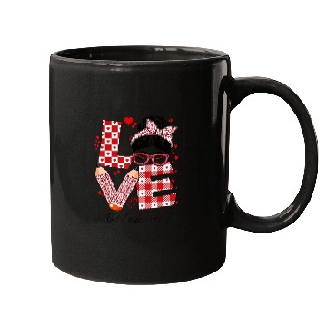 Discover Art Teacher Love Messy Bun Mugs